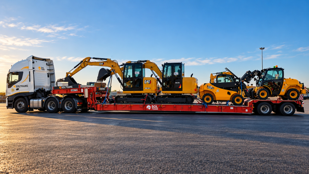 Transporte de maquinaria de obra publica